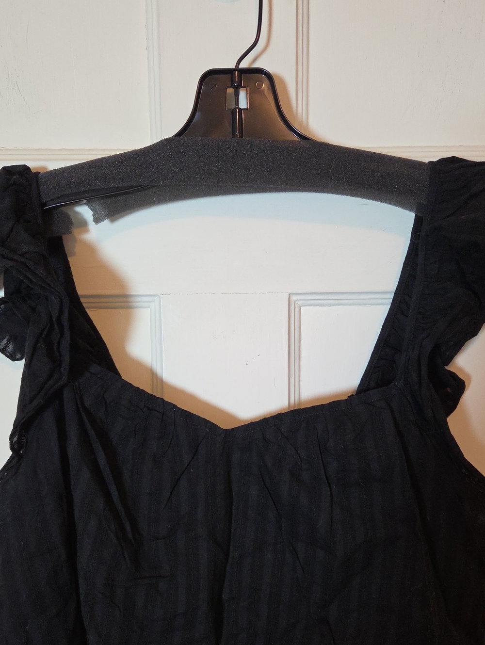 BB DAKOTA Women's Hey Cowgirl Top In Black Ruffle Sleeve Size Large - Picture 6 of 15